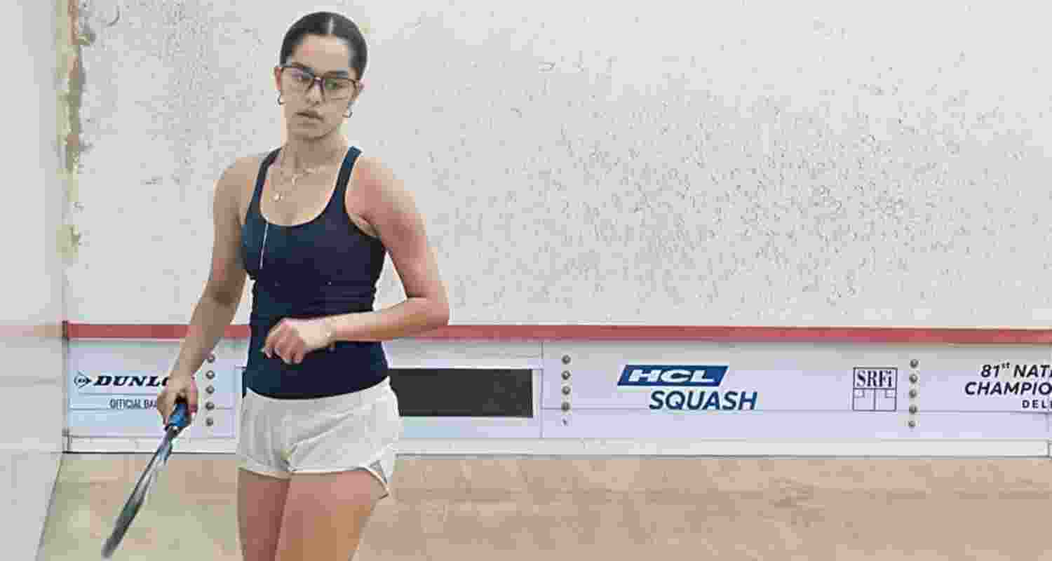 India’s teenage squash sensation Anahat Singh.  India’s teenage squash sensation Anahat Singh.