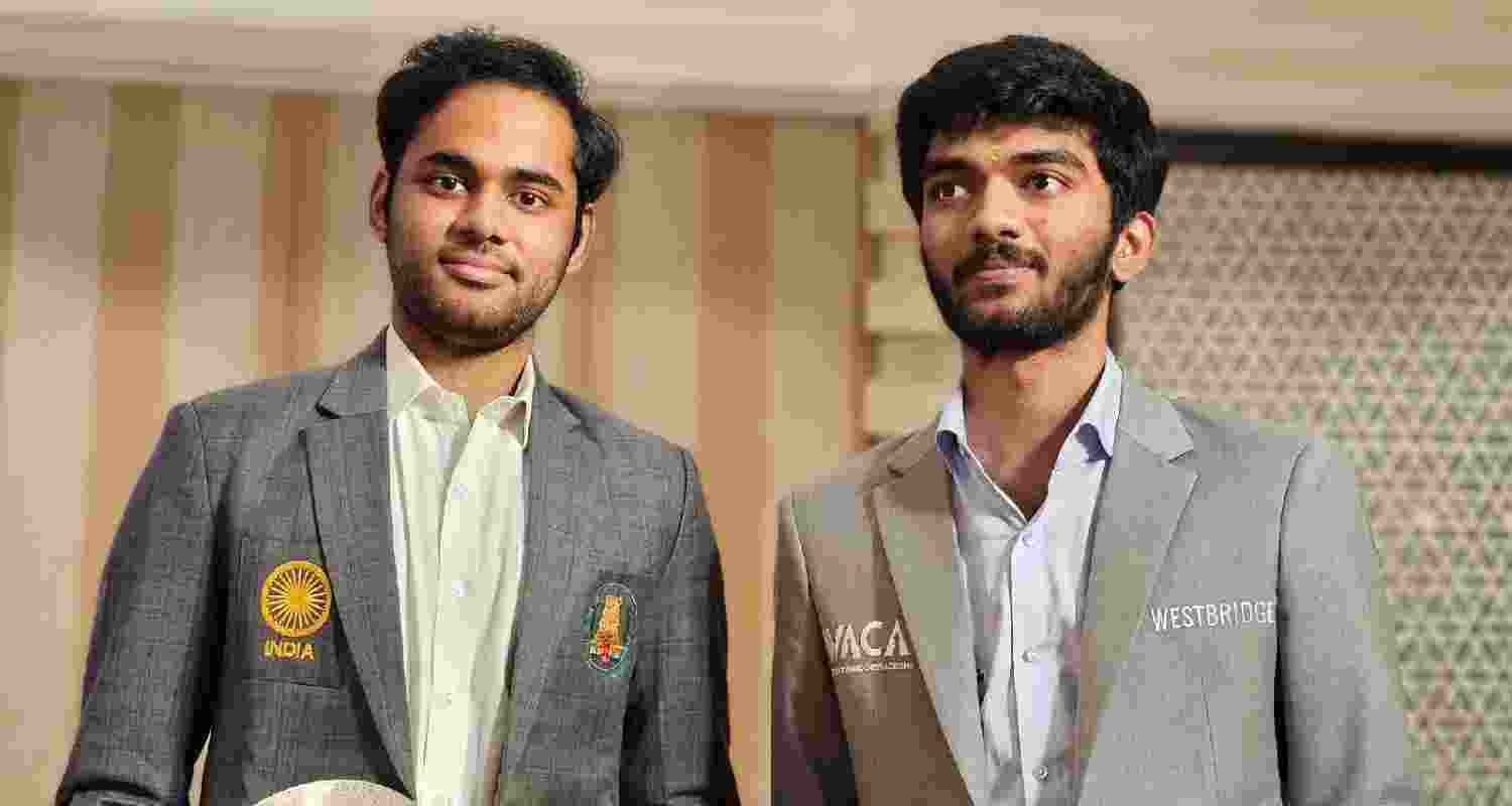 Arjun Erigaisi and (right) D Gukesh. Arjun Erigaisi and (right) D Gukesh.