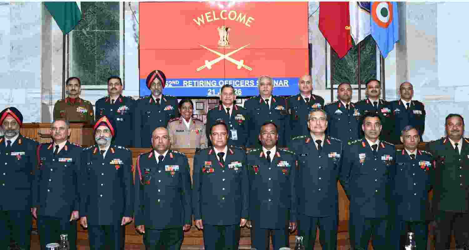 Army Chief Gen Upendra Dwivedi interacted with officers retiring on January 31 Army Chief Gen Upendra Dwivedi interacted with officers retiring on January 31