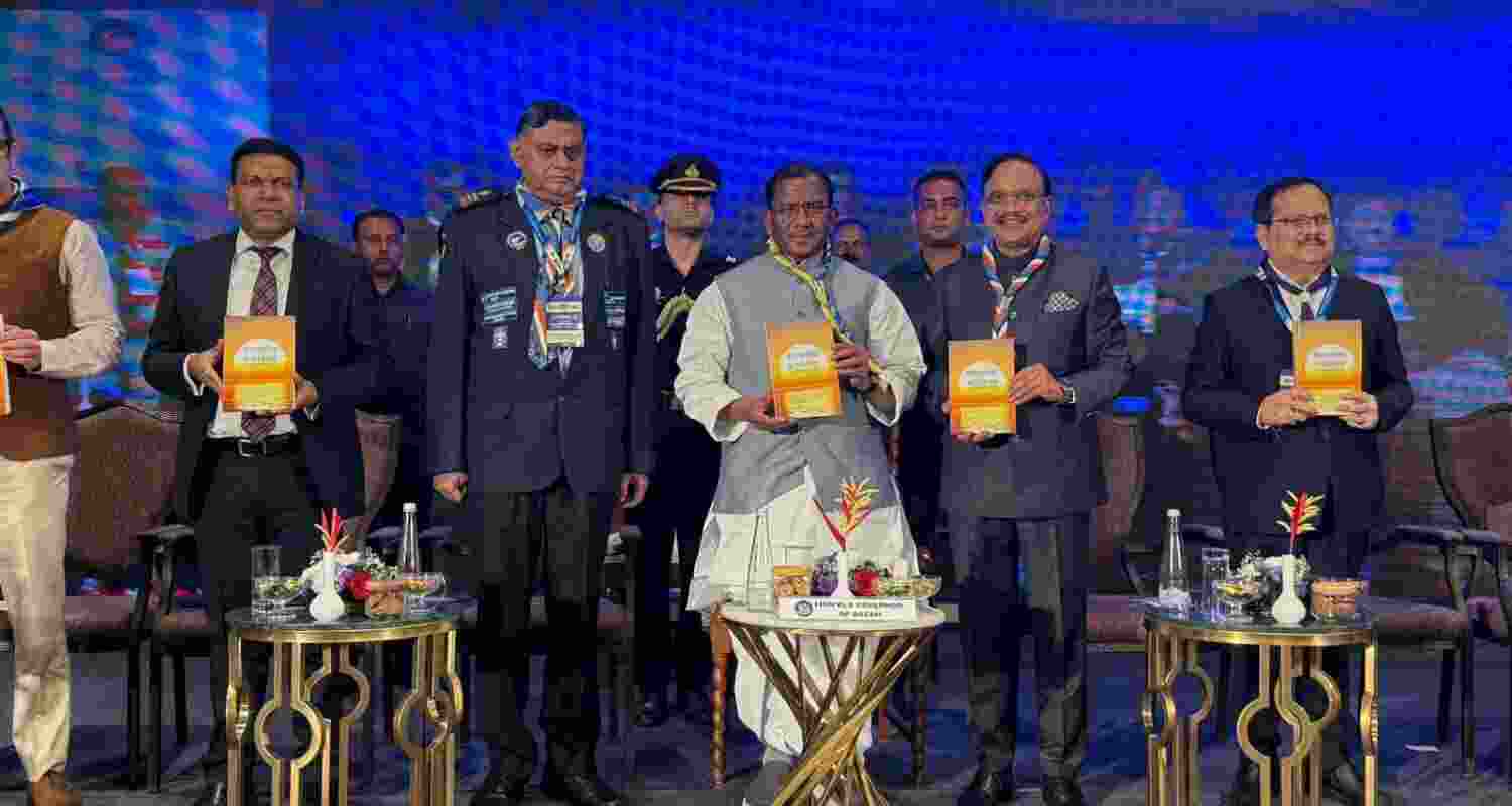 Assam Governor Shri Laxman Acharya launches the book “Whispers of Wisdom – A Luminous Leap” on Tuesday.  Assam Governor Shri Laxman Acharya launches the book “Whispers of Wisdom – A Luminous Leap” on Tuesday.