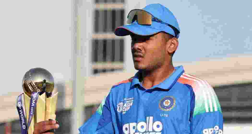 Ayush Mhatre, India’s newly appointed U-19 captain for the 2026 World Cup, during the trophy tour in India. Ayush Mhatre, India’s newly appointed U-19 captain for the 2026 World Cup, during the trophy tour in India.