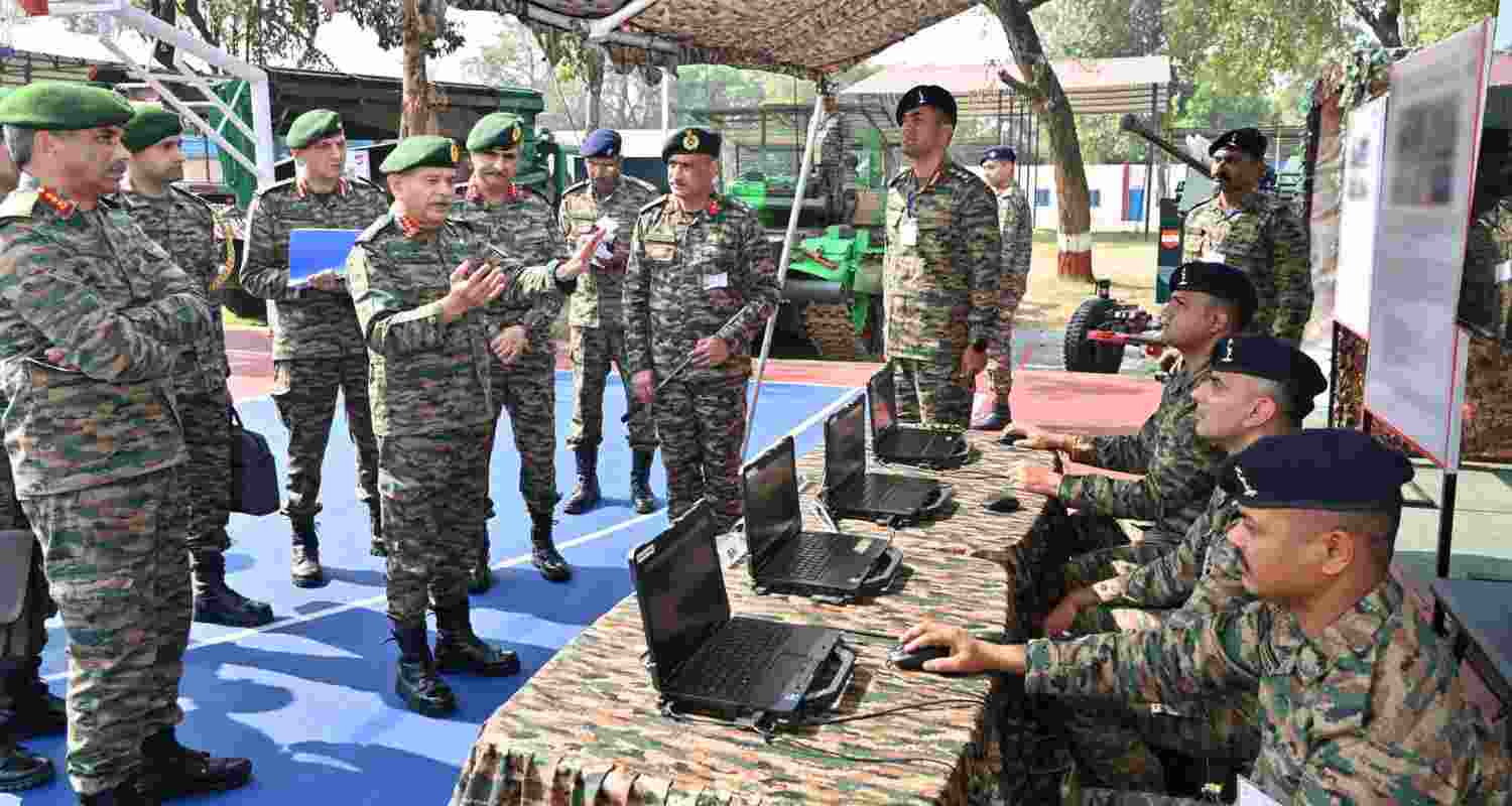 Army Chief Gen Upendra Dwivedi reviewed Kharga Corps’ preparedness in Ambala. Army Chief Gen Upendra Dwivedi reviewed Kharga Corps’ preparedness in Ambala.