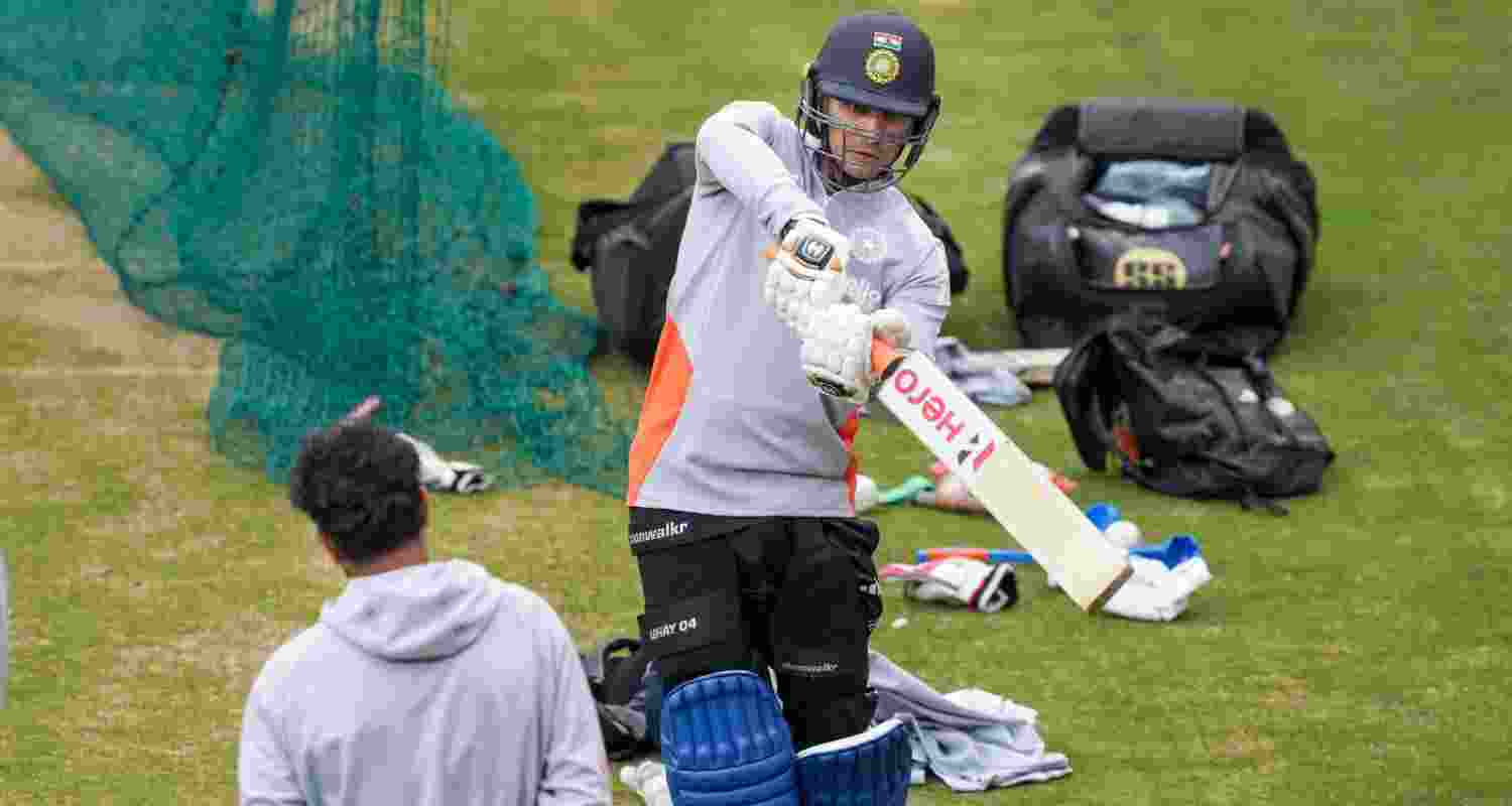 Opener Abhishek Sharma and left-arm spinner Kuldeep Yadav during a training session ahead of the third T20 match between India and South Africa, at the HPCA Stadium in Dharamshala on Saturday. Opener Abhishek Sharma and left-arm spinner Kuldeep Yadav during a training session ahead of the third T20 match between India and South Africa, at the HPCA Stadium in Dharamshala on Saturday.