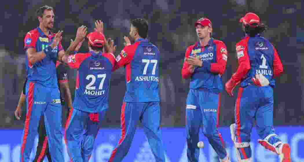 Mitchell Starc celebrates a wicket during the Super Over after leading Delhi Capitals to a thrilling victory over Rajasthan Royals at Feroz Shah Kotla, New Delhi, on Wednesday. Mitchell Starc celebrates a wicket during the Super Over after leading Delhi Capitals to a thrilling victory over Rajasthan Royals at Feroz Shah Kotla, New Delhi, on Wednesday.