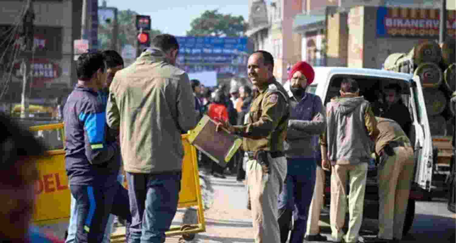 Multiple fire tenders, bomb disposal squads, dog squads and police teams were rushed to the spot. Multiple fire tenders, bomb disposal squads, dog squads and police teams were rushed to the spot.