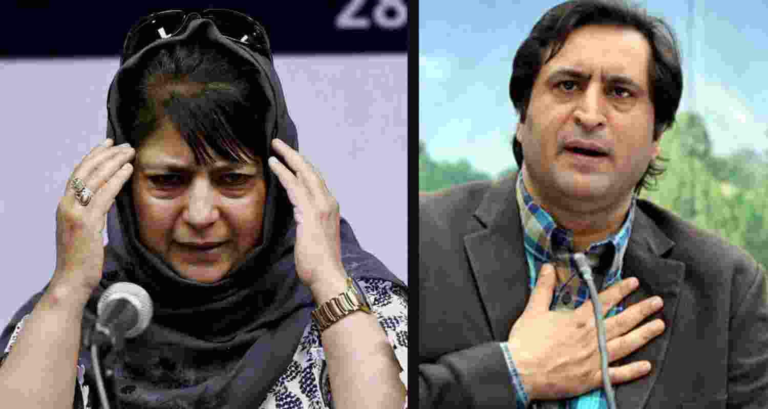 Former CM Mehbooba Mufti and People’s Conference Chief Sajjad Gani Lone. Former CM Mehbooba Mufti and People’s Conference Chief Sajjad Gani Lone.