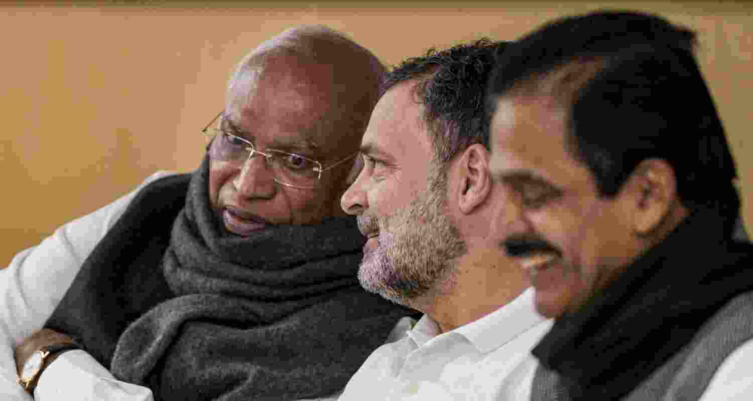 At the Congress Working Committee (CWC) meeting, Kharge called for a nationwide stir against the move, asking his party members to “formulate a concrete plan” for the same At the Congress Working Committee (CWC) meeting, Kharge called for a nationwide stir against the move, asking his party members to “formulate a concrete plan” for the same
