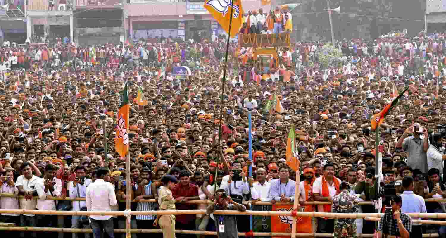 Until the campaigning ended at 6 pm, the parties’ leaders left nothing to chance, reaching out to voters with promises big and small. Until the campaigning ended at 6 pm, the parties’ leaders left nothing to chance, reaching out to voters with promises big and small.
