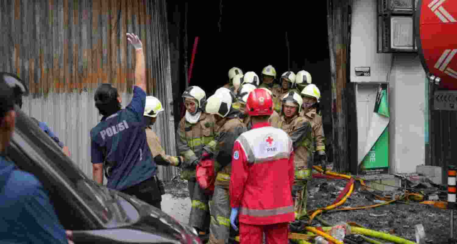 Officials said the building housed the Indonesian headquarters of Japanese drone manufacturer, Terra Drone Corporation Officials said the building housed the Indonesian headquarters of Japanese drone manufacturer, Terra Drone Corporation