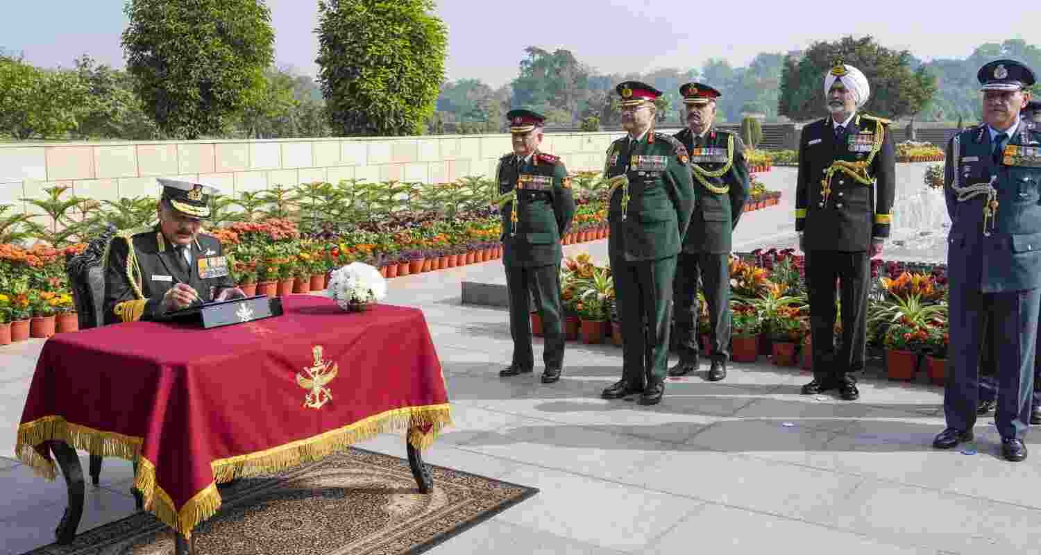 Navy chief Admiral Dinesh K Tripathi also offered his greetings and reaffirmed the force’s commitment to ensuring the safety and security of India’s maritime interests Navy chief Admiral Dinesh K Tripathi also offered his greetings and reaffirmed the force’s commitment to ensuring the safety and security of India’s maritime interests