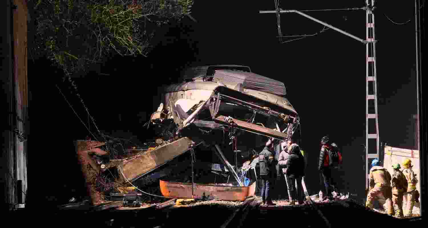 The train accident on Tuesday occurred near the town of Gelida, located about 35 minutes outside of Barcelona, and was caused by a retaining wall falling onto the tracks, Spanish regional authorities said The train accident on Tuesday occurred near the town of Gelida, located about 35 minutes outside of Barcelona, and was caused by a retaining wall falling onto the tracks, Spanish regional authorities said