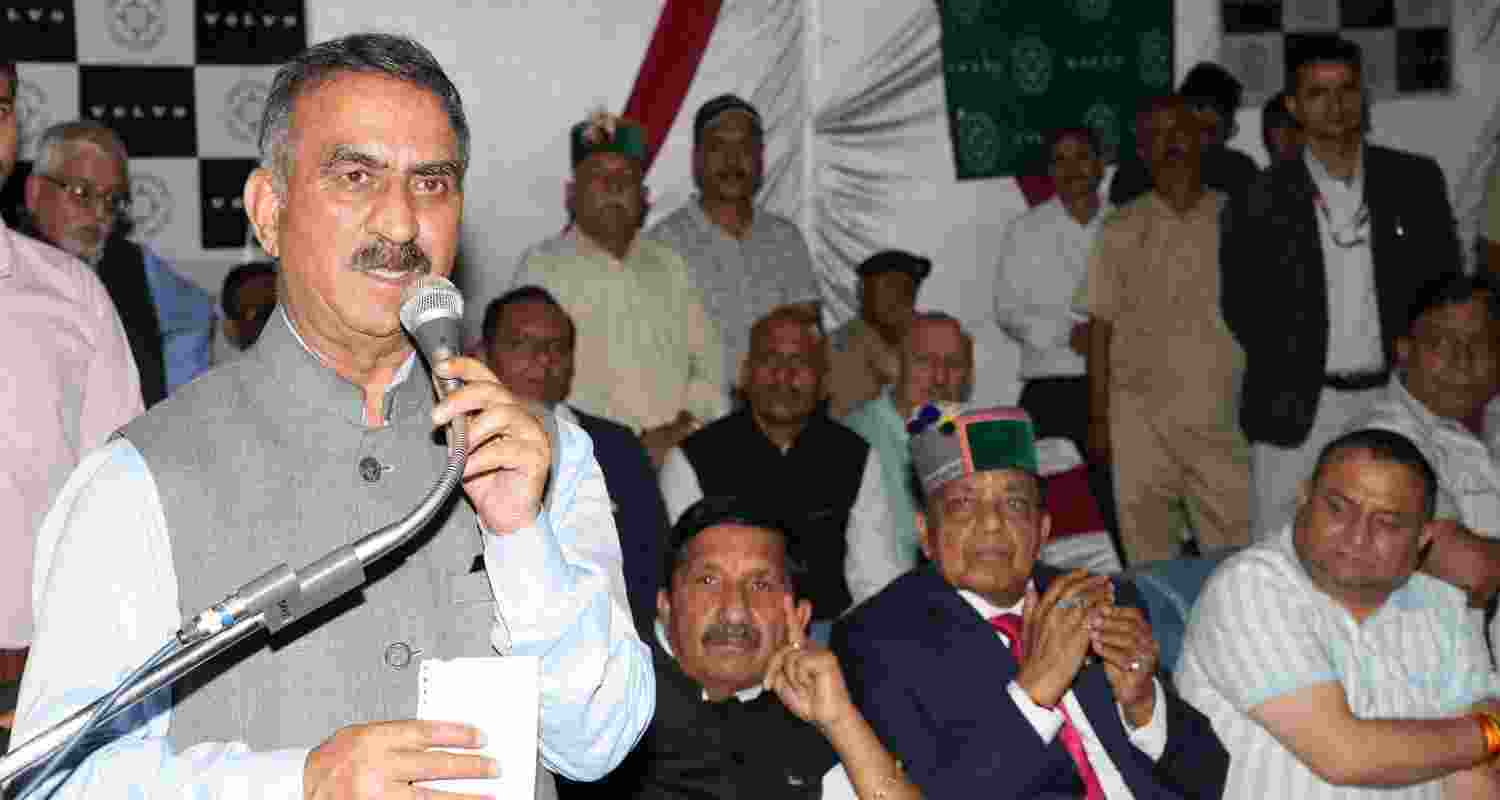 Himachal Pradesh Chief Minister Thakur Sukhvinder Singh Sukhu. Himachal Pradesh Chief Minister Thakur Sukhvinder Singh Sukhu.