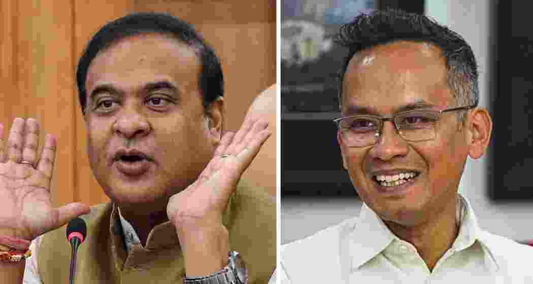 File photo of Assam Chief Minister Himanta Biswa Sarma and state Congress president Gaurav Gogoi. File photo of Assam Chief Minister Himanta Biswa Sarma and state Congress president Gaurav Gogoi.