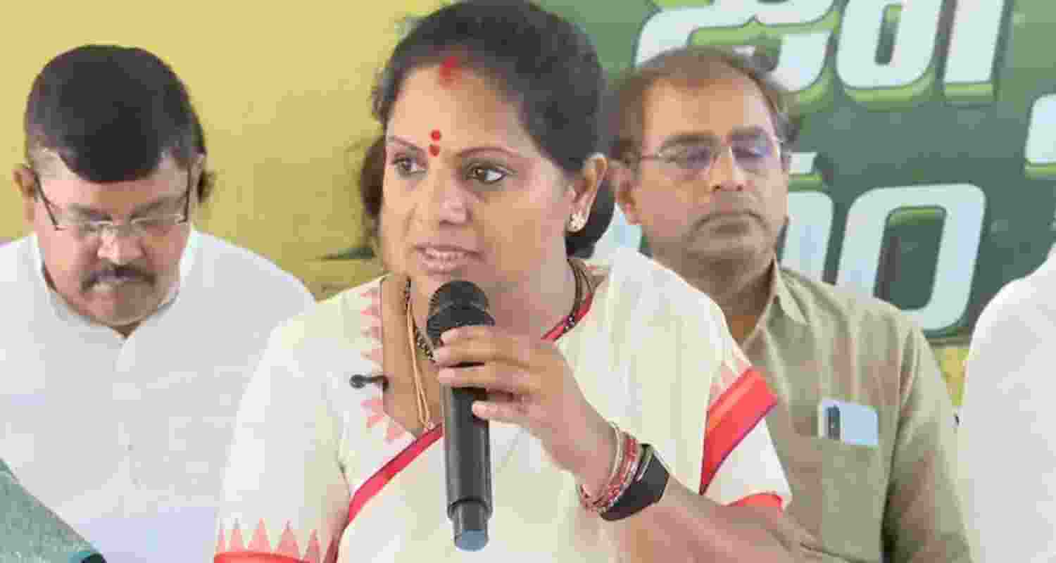 Former BRS leader K Kavitha - file image. Former BRS leader K Kavitha - file image.