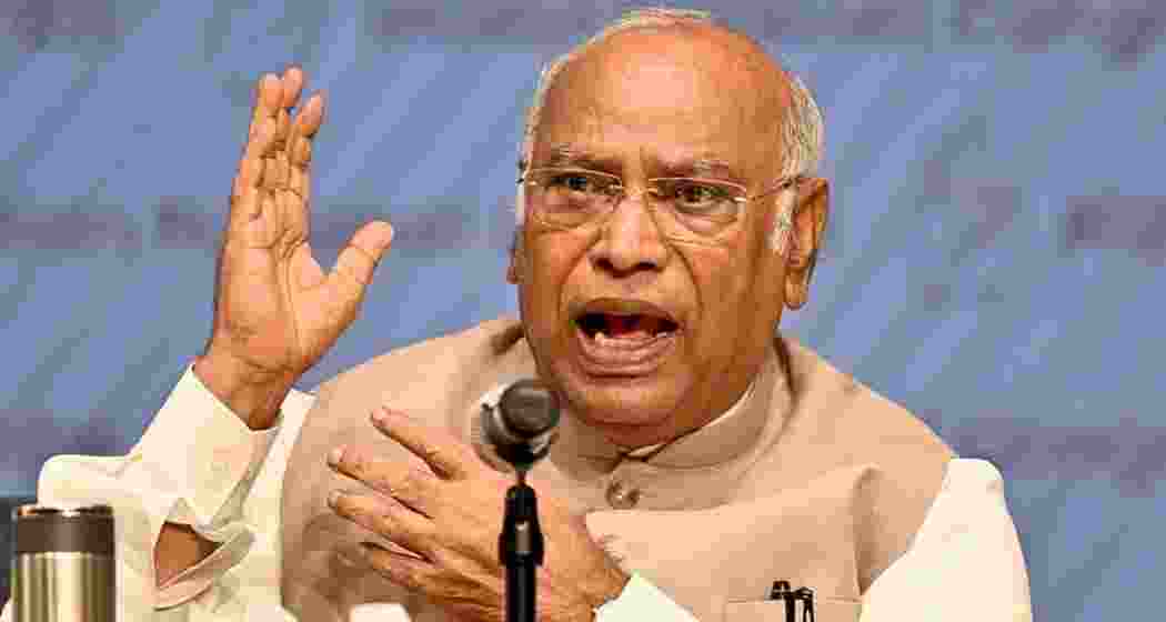 A file photo of Congress President Mallikarjun Kharge. (ANI) A file photo of Congress President Mallikarjun Kharge. (ANI)
