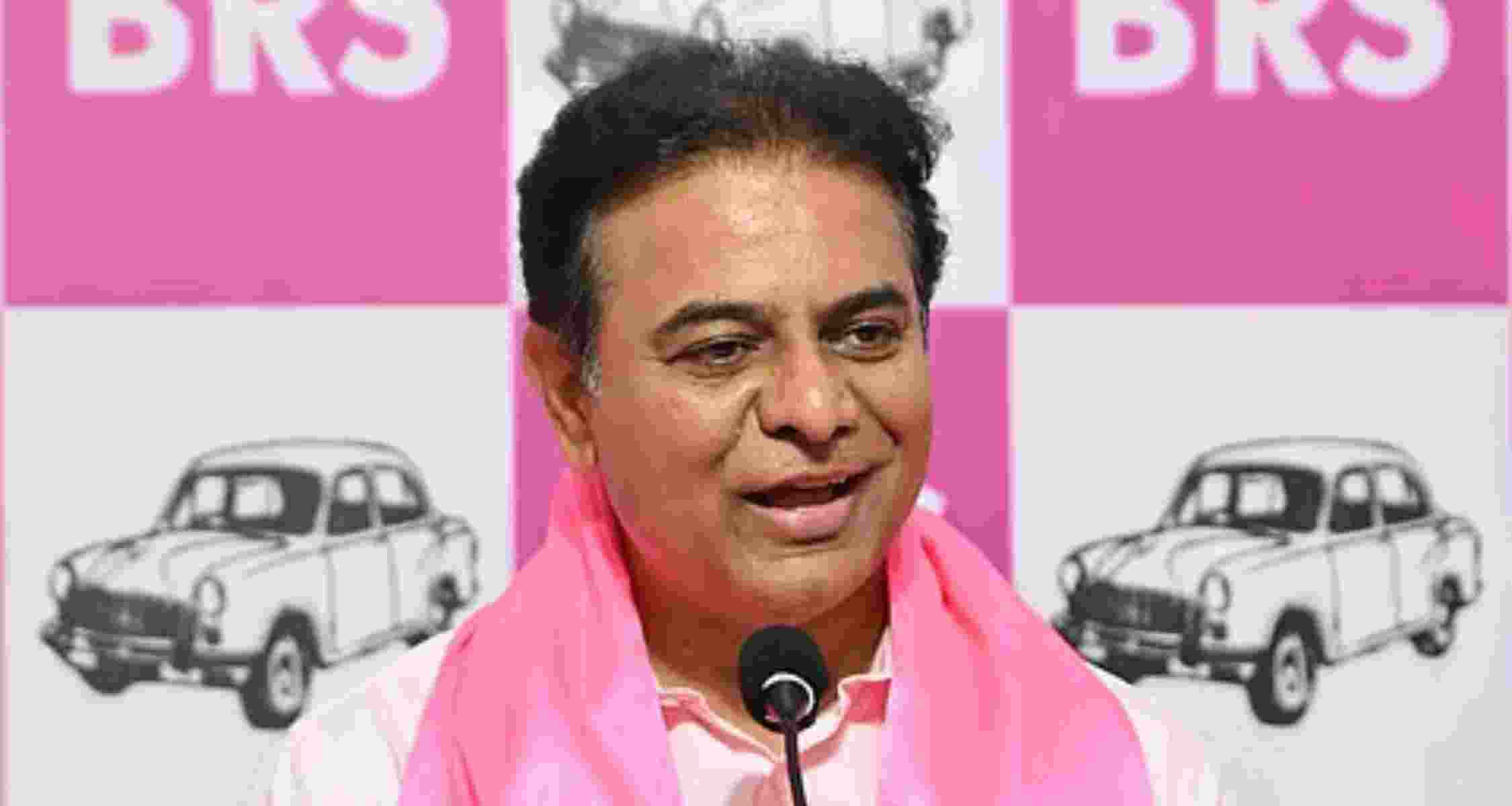 BRS working president KT Rama Rao - file image. BRS working president KT Rama Rao - file image.