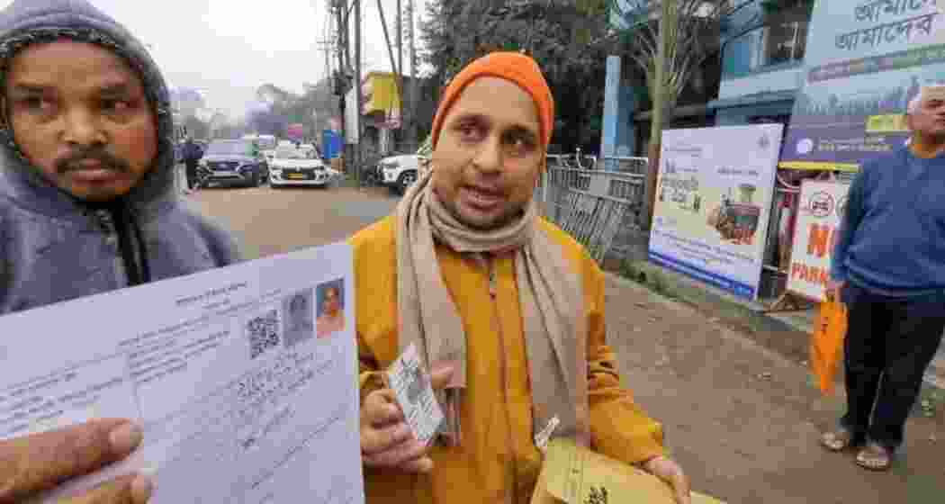 Swami Raghavananda Puri, who listed Sri Ramakrishna Dev and Sarada Devi as his parents on his voter registration. Swami Raghavananda Puri, who listed Sri Ramakrishna Dev and Sarada Devi as his parents on his voter registration.