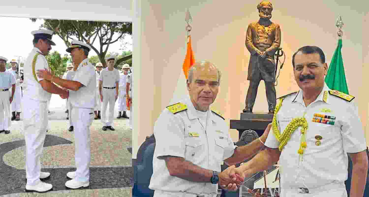 Navy Chief Tripathi in Brazil to bolster maritime ties Navy Chief Tripathi in Brazil to bolster maritime ties
