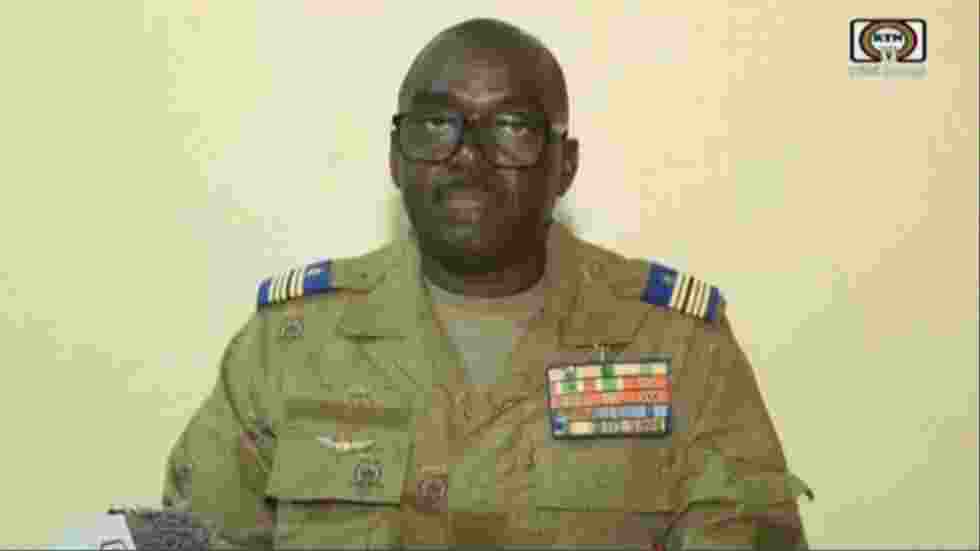 Niger's Colonel Major Amadou Abdramane in a statement. Niger's Colonel Major Amadou Abdramane in a statement.