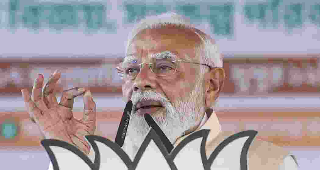 Prime Minister Narendra Modi addresses during a public meeting ahead of the Assembly elections, in Malda district, West Bengal on Saturday. Prime Minister Narendra Modi addresses during a public meeting ahead of the Assembly elections, in Malda district, West Bengal on Saturday.