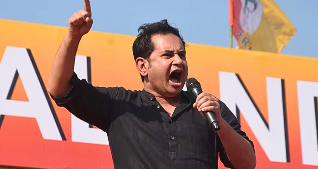 Tipra Motha founder and Tripura royal scion Pradyot Kishore Manikya Debbarma addressing a gathering. (File photo) Tipra Motha founder and Tripura royal scion Pradyot Kishore Manikya Debbarma addressing a gathering. (File photo)