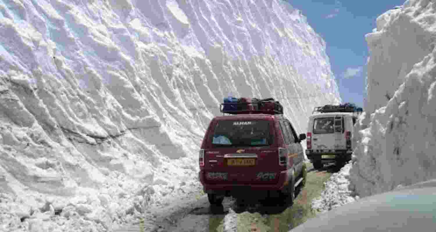 A precarious stretch of the Old Mughal Road. (File photo) A precarious stretch of the Old Mughal Road. (File photo)