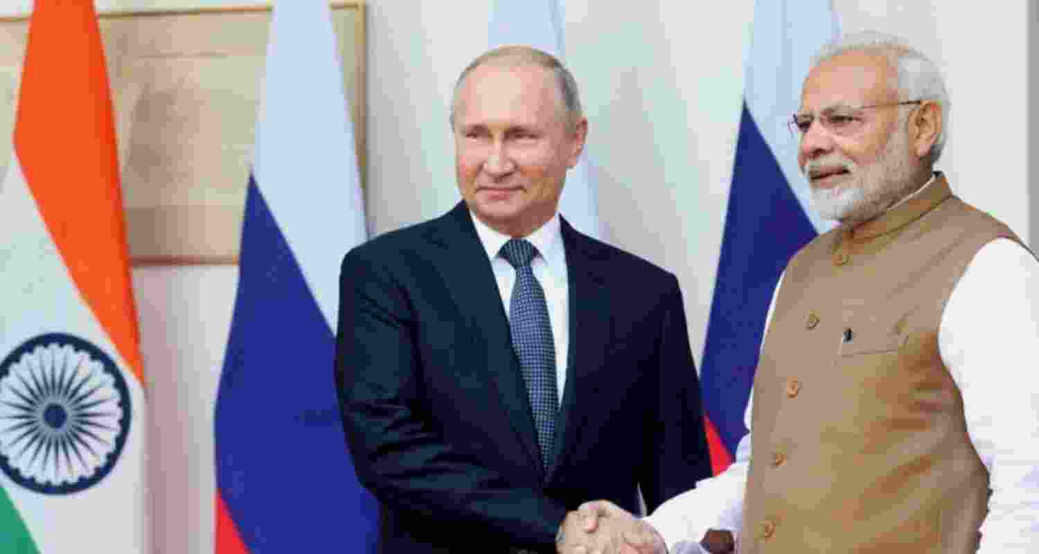 Russian President Vladimir Putin in two-day visit in India. Russian President Vladimir Putin in two-day visit in India.