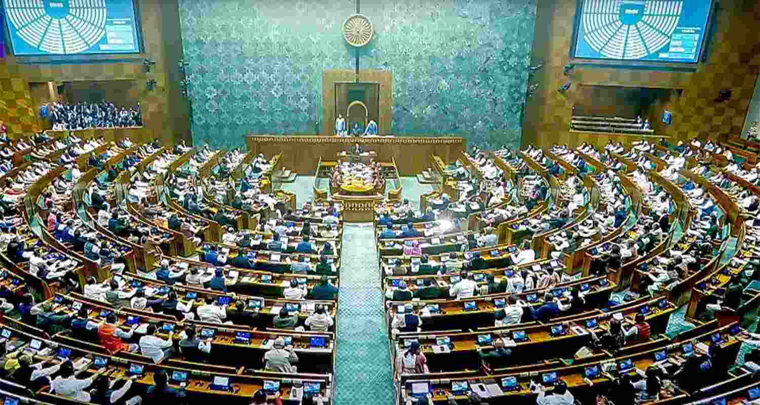 LS adjourned for day amid opposition uproar on first day LS adjourned for day amid opposition uproar on first day