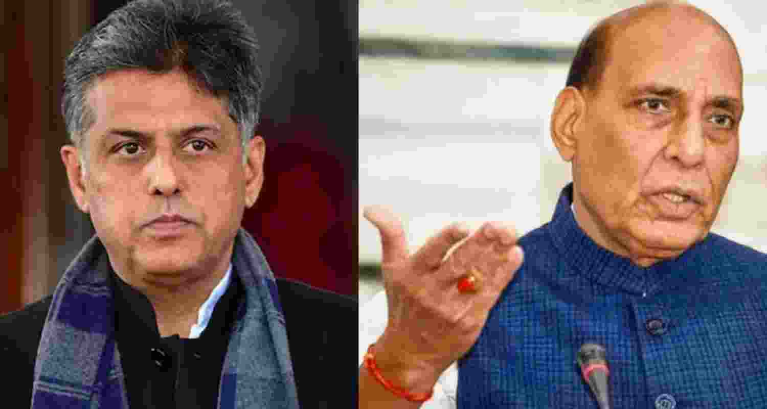 Manish Tewari, Rajnath Singh (right). Manish Tewari, Rajnath Singh (right).