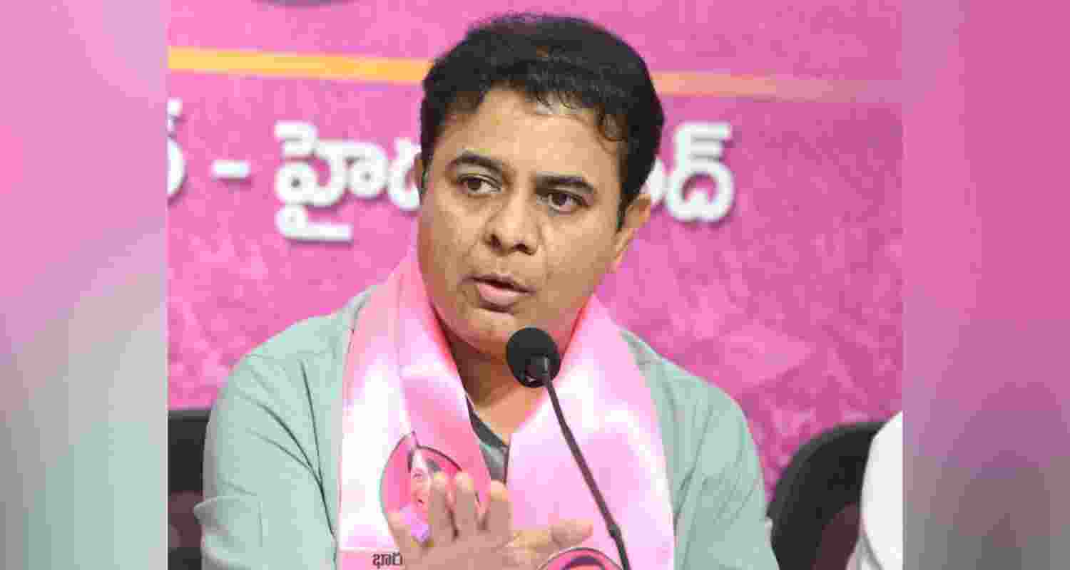 KTR alleges ₹5 lakh cr land scam under Revanth govt KTR alleges ₹5 lakh cr land scam under Revanth govt