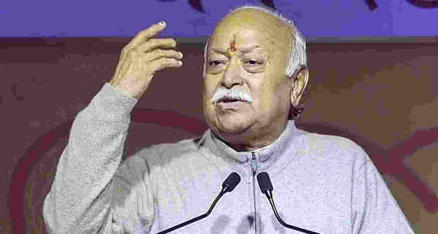 RSS chief Mohan Bhagwat - file image. RSS chief Mohan Bhagwat - file image.