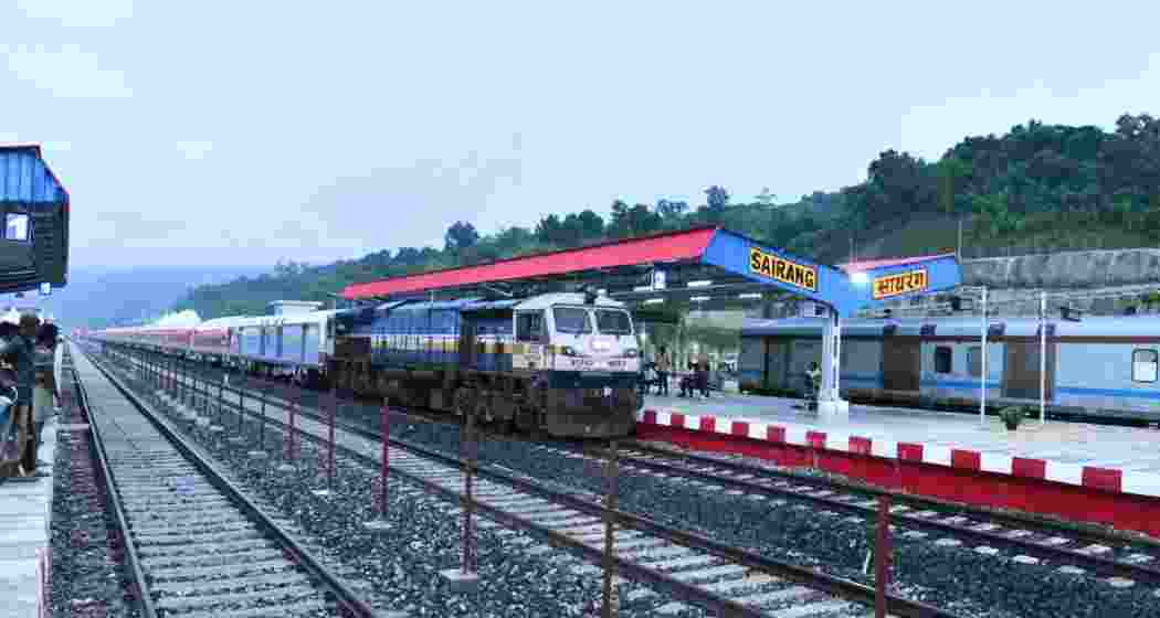 The Sairang railway station in Mizoram. The Sairang railway station in Mizoram.