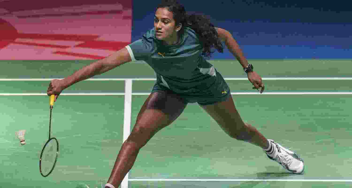 Two-time Olympic medallist PV Sindhu in action. Two-time Olympic medallist PV Sindhu in action.