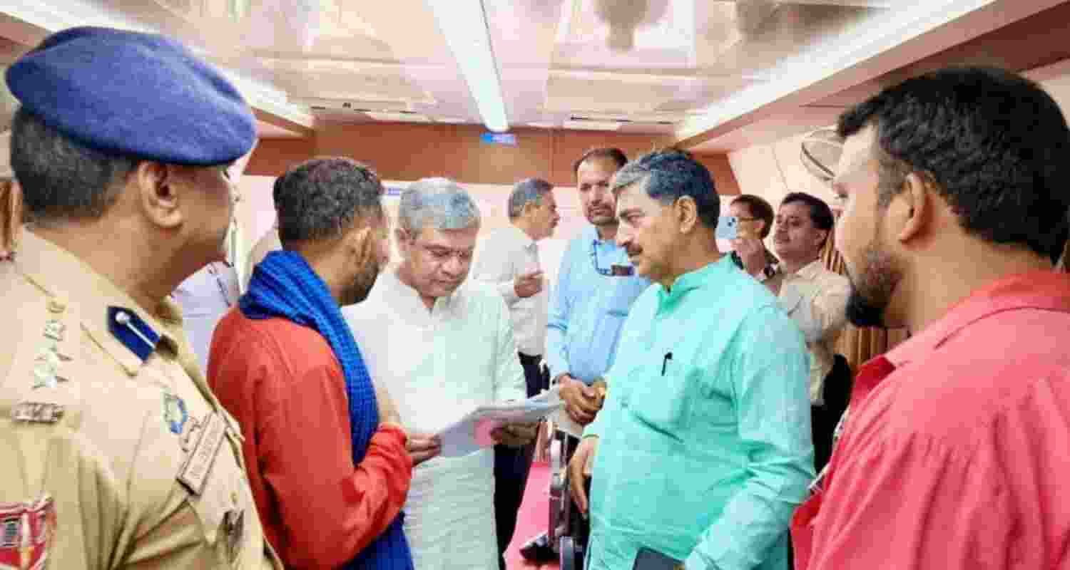 Union Railway Minister visited the Jammu Railway Station on Thursday to inspect the ongoing development works, as part of preparations for the much-anticipated launch of train services to Kashmir. Union Railway Minister visited the Jammu Railway Station on Thursday to inspect the ongoing development works, as part of preparations for the much-anticipated launch of train services to Kashmir.