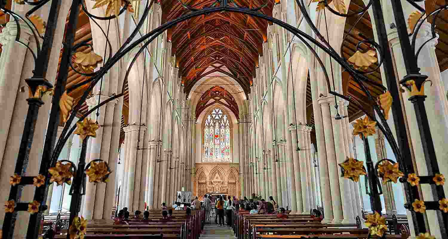 View of the newly-restored Afghan War Memorial Church, in Mumbai View of the newly-restored Afghan War Memorial Church, in Mumbai