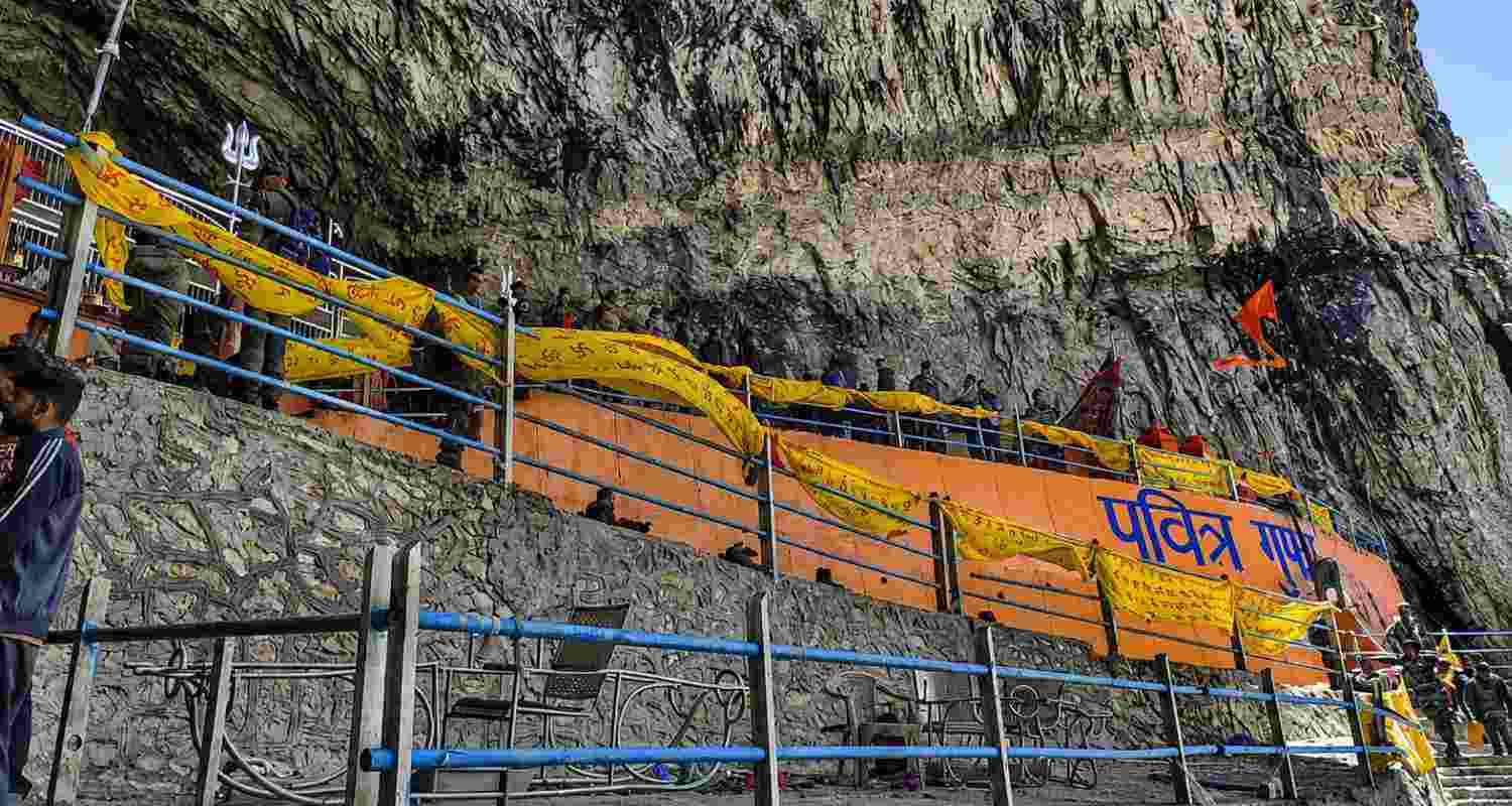 Over 26,000 pilgrims offered prayers at the Amarnath cave shrine within two days as the annual Yatra continued under tight security arrangements. Over 26,000 pilgrims offered prayers at the Amarnath cave shrine within two days as the annual Yatra continued under tight security arrangements.