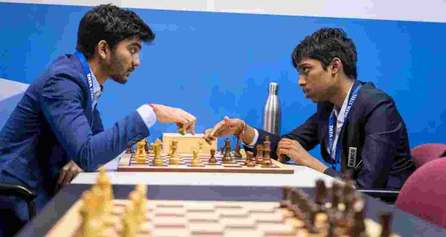 World champion D Gukesh and (right) R Praggnanandhaa. World champion D Gukesh and (right) R Praggnanandhaa.