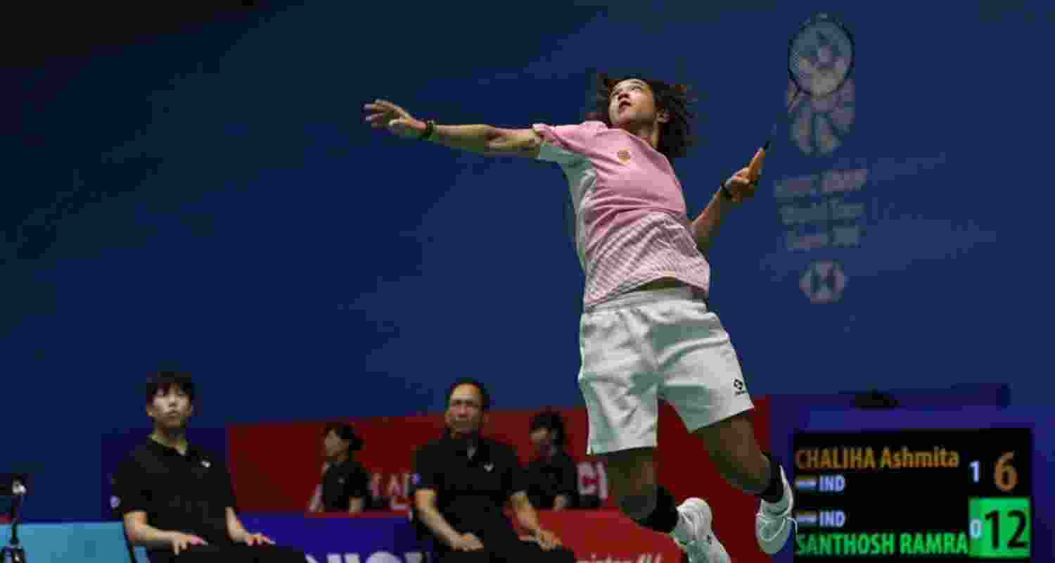 Ashmita Chaliha won her maiden BWF World Tour title after beating China's Han Qianxi in the Korea Masters final to become the fifth Indian woman to win a Super 300 crown. Ashmita Chaliha won her maiden BWF World Tour title after beating China's Han Qianxi in the Korea Masters final to become the fifth Indian woman to win a Super 300 crown.