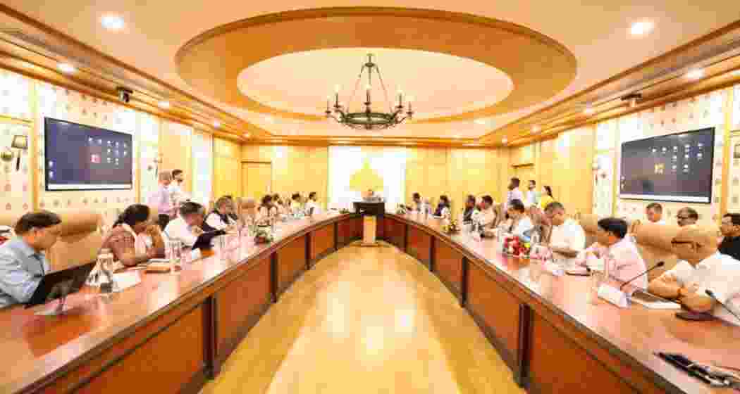 The Assam cabinet underway. The Assam cabinet underway.