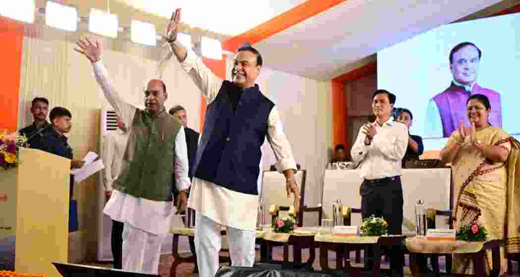 Assam CM Himanta Biswa Sarma waves to supporters at a gathering. (X/Himantabiswasarma) Assam CM Himanta Biswa Sarma waves to supporters at a gathering. (X/Himantabiswasarma)