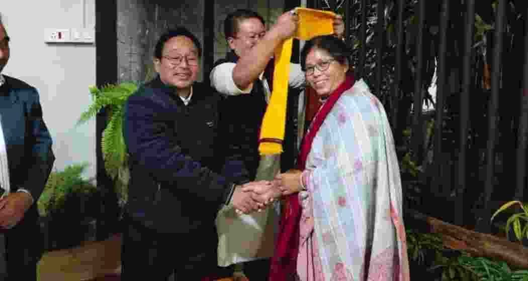 Nandita Garlosa joins Congress at Haflong, alongside state secretary Nirmal Langthasa and other leaders, ahead of Assam assembly elections scheduled for April 9. Nandita Garlosa joins Congress at Haflong, alongside state secretary Nirmal Langthasa and other leaders, ahead of Assam assembly elections scheduled for April 9.