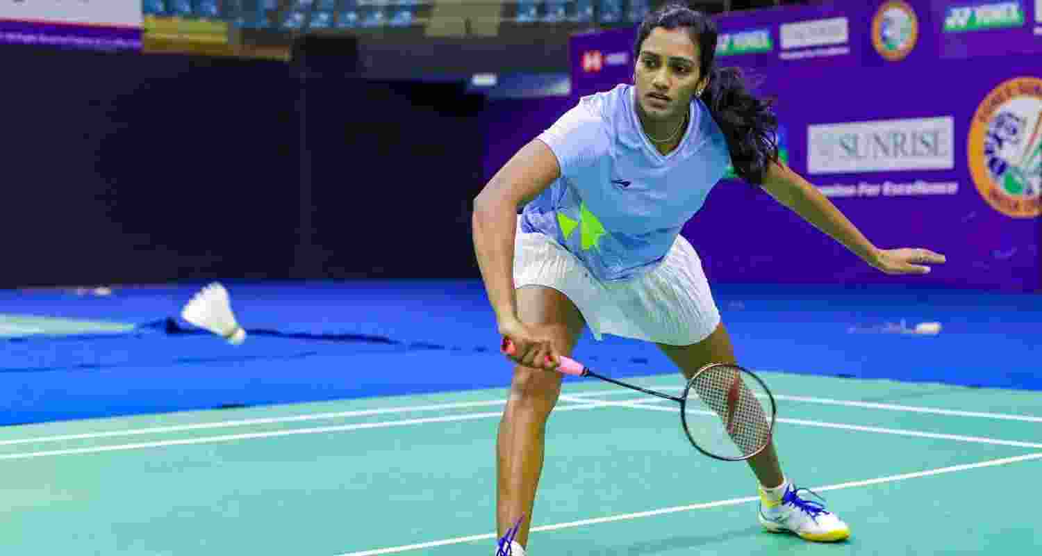Two-time Olympic medallist PV Sindhu registered a dominant straight-game win. Two-time Olympic medallist PV Sindhu registered a dominant straight-game win.