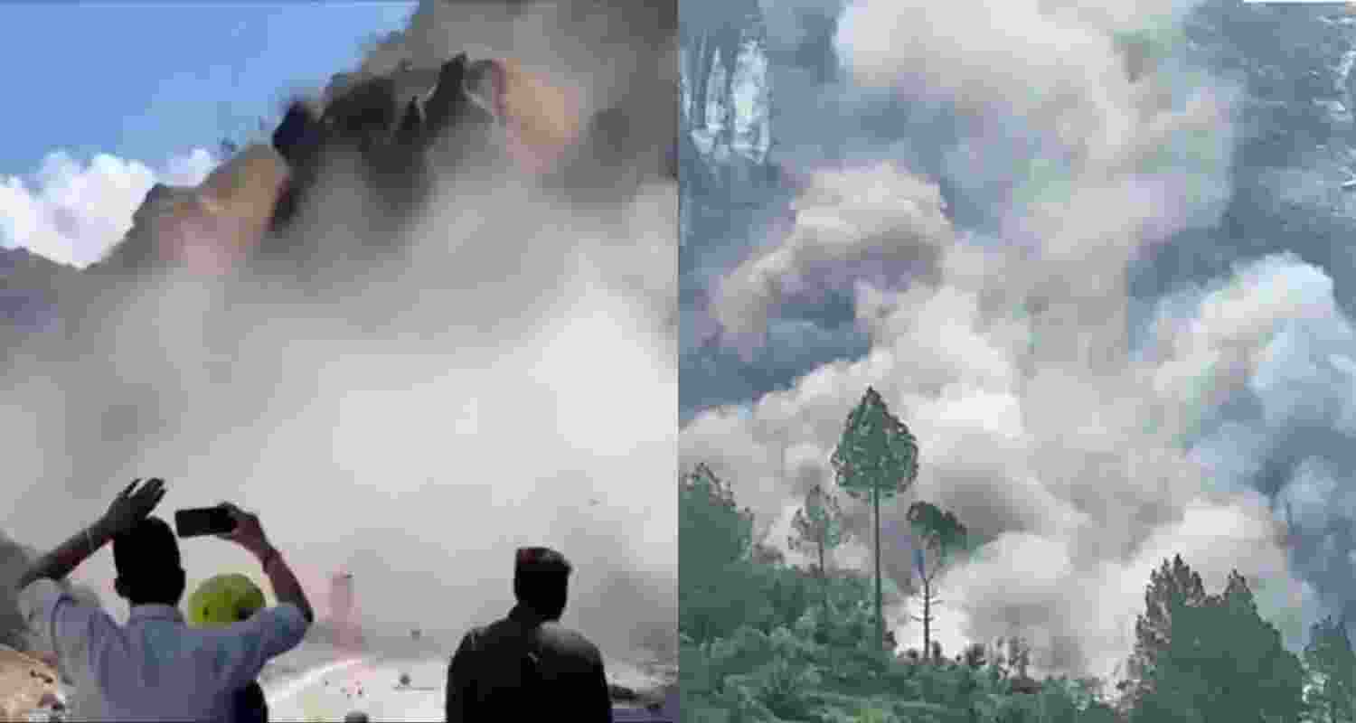 Massive landslide hits Badrinath highway, panic erupts Massive landslide hits Badrinath highway, panic erupts