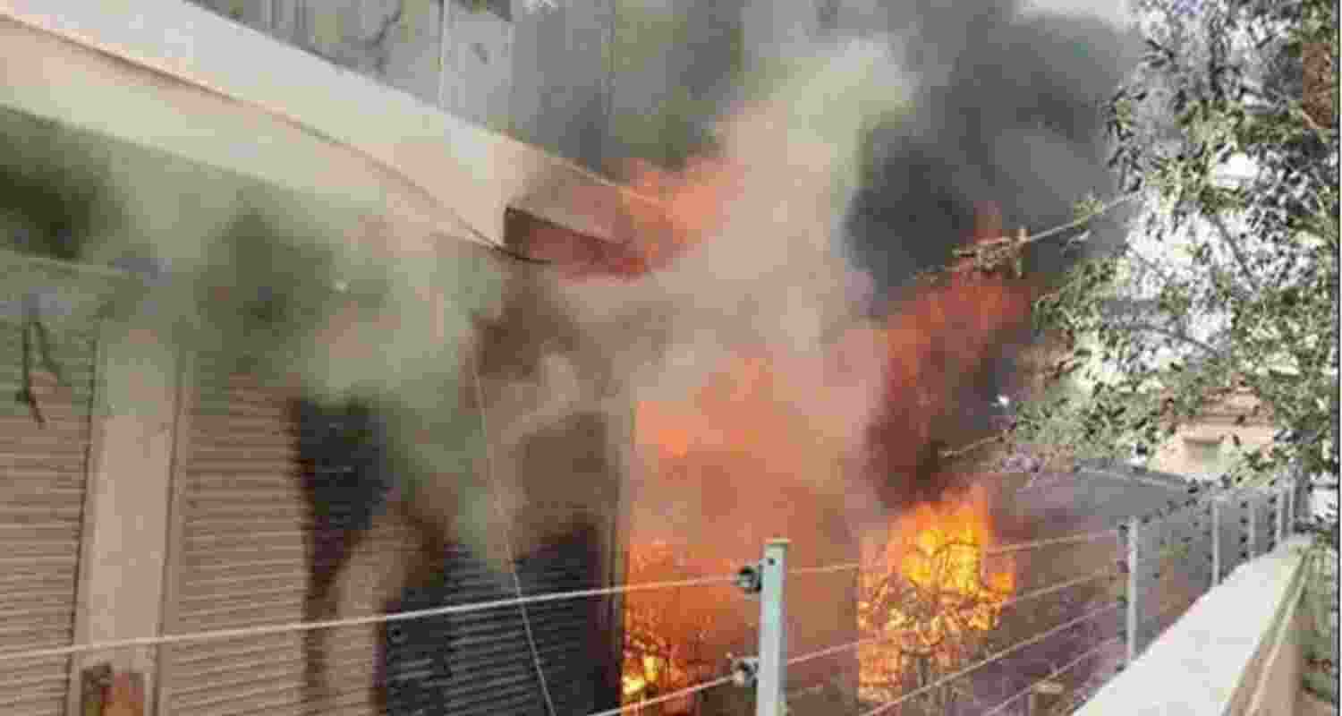 Fire breaks out in Nampally, six feared trapped Fire breaks out in Nampally, six feared trapped