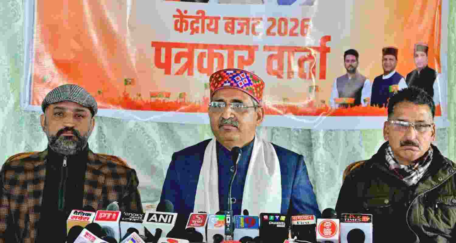 BJP' media in-charge for Himachal Pradesh and MLA Randhir Sharma while addressing mediapersons in Shimla on Tuesday. BJP' media in-charge for Himachal Pradesh and MLA Randhir Sharma while addressing mediapersons in Shimla on Tuesday.