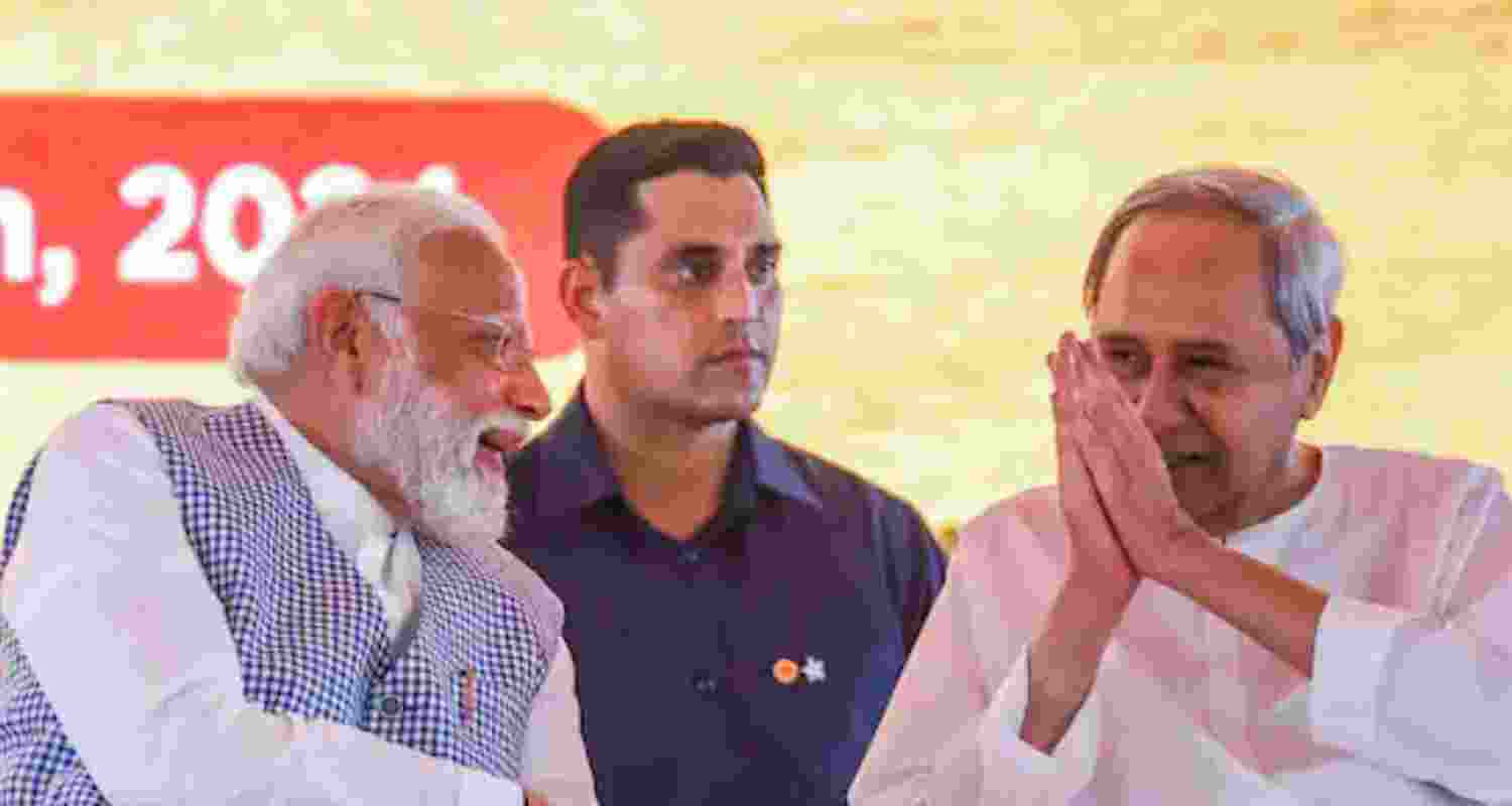 Image of Prime Minister Narendra Modi with Odisha Chief Minister Naveen Patnaik. Image of Prime Minister Narendra Modi with Odisha Chief Minister Naveen Patnaik.