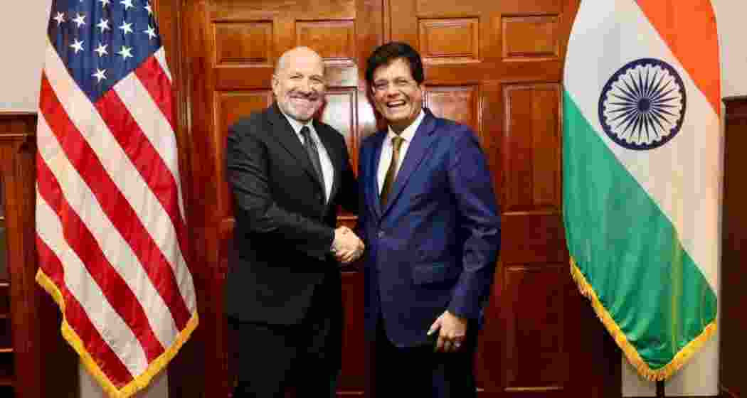 Commerce Minister Piyush Goyal with US Commerce Secretary Howard Lutnick. Commerce Minister Piyush Goyal with US Commerce Secretary Howard Lutnick.