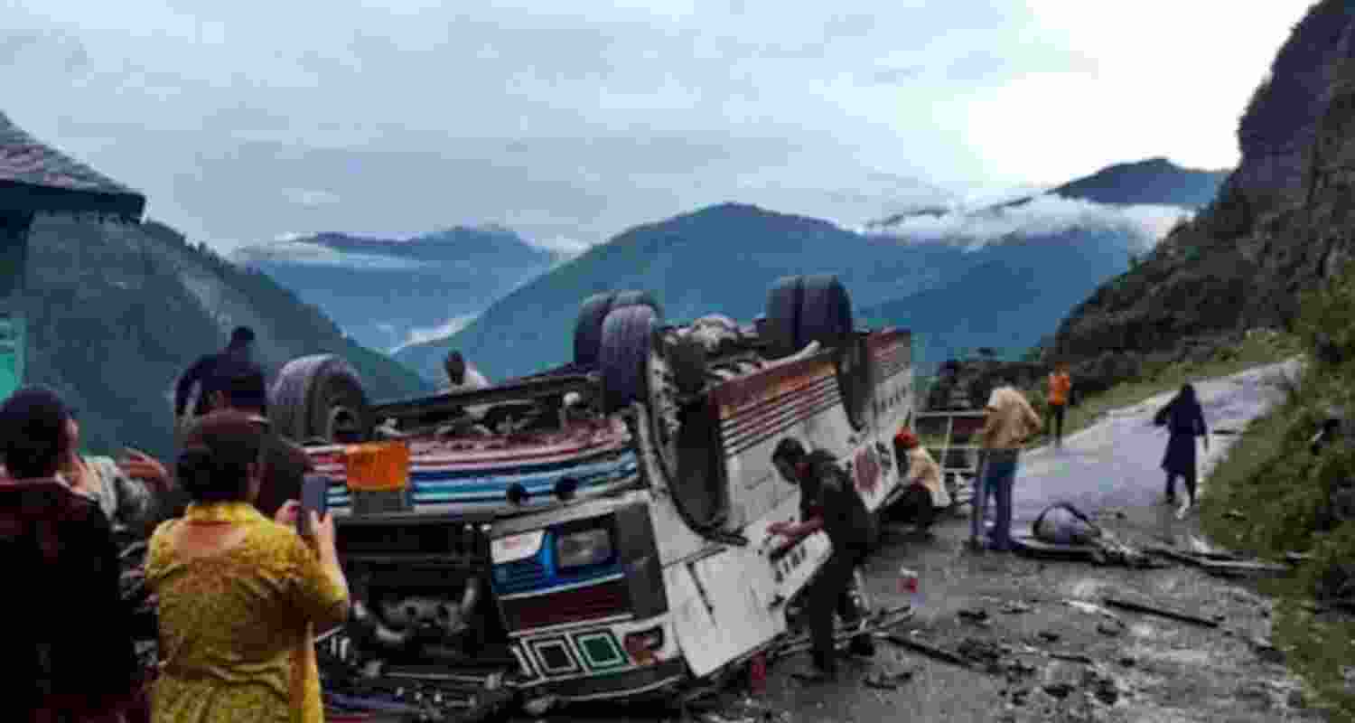 Seven killed, 11 injured as bus falls off road in Chamba Seven killed, 11 injured as bus falls off road in Chamba