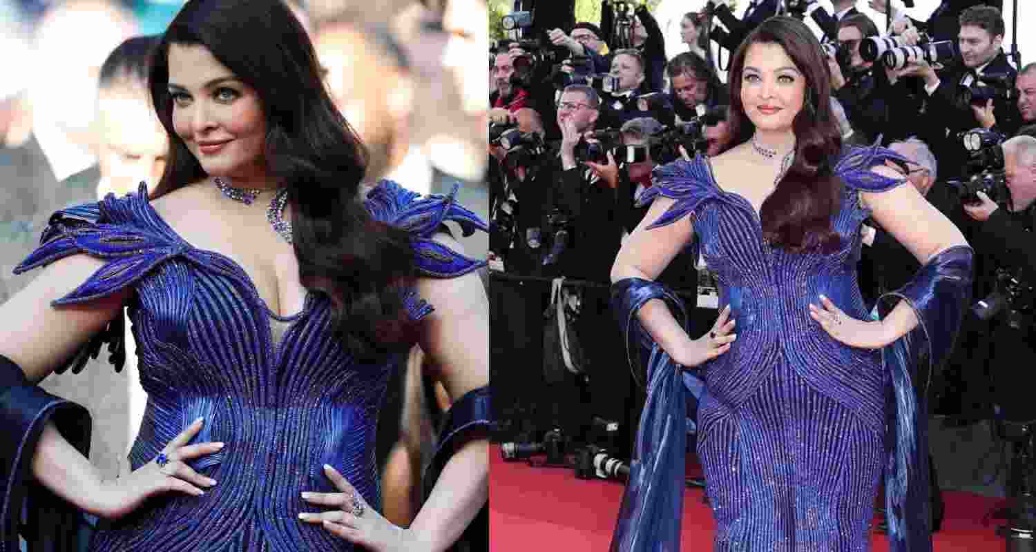 Aishwarya Rai Bachchan dazzled at Cannes 2026 in a sculptural blue Amit Aggarwal gown, accompanied by daughter Aaradhya Bachchan. Aishwarya Rai Bachchan dazzled at Cannes 2026 in a sculptural blue Amit Aggarwal gown, accompanied by daughter Aaradhya Bachchan.