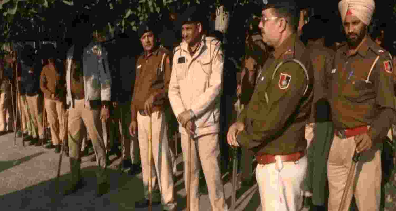 Chandigarh police, paramilitary forces deployed outside Panjab University. Chandigarh police, paramilitary forces deployed outside Panjab University.